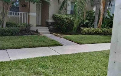 Photo of Taher H.'s yard after getting lawn care in Acworth, GA