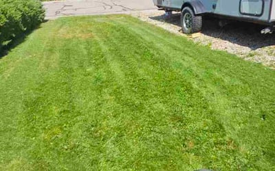 Photo of Meredith M.'s yard after getting lawn care in Hartselle, AL