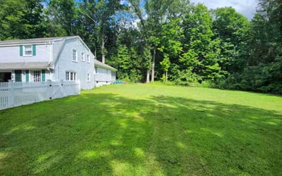 Photo of Kayla R.'s yard after getting lawn care in Simsbury, CT