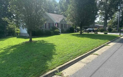 Photo of Andre C.'s yard after getting lawn care in Prince George, VA