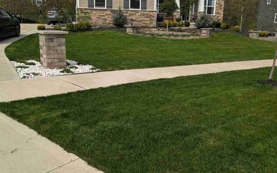 Photo of Gina B.'s yard after getting lawn care in Northfield, OH