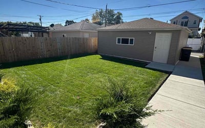 Photo of Kristin M.'s yard after getting lawn care in Elmwood Park, IL