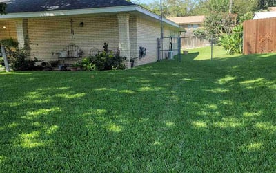 Photo of Brady W.'s yard after getting lawn care in Weatherford, TX