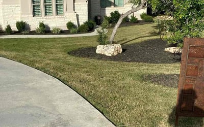 Photo of Krishna G.'s yard after getting lawn care in Leander, TX