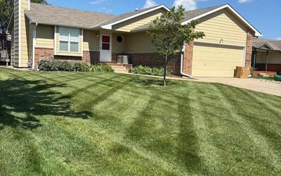 Photo of Orian B.'s yard after getting lawn care in Wichita, KS