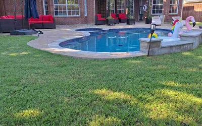 Photo of Mason F.'s yard after getting lawn care in North Richland Hills, TX