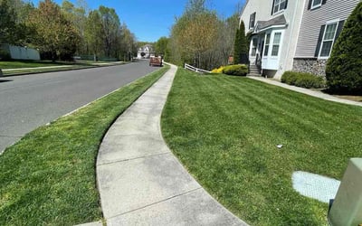 Photo of Jake H.'s yard after getting lawn care in Mount Holly, NJ