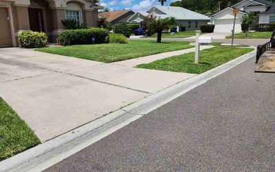 Photo of Justin R.'s yard after getting lawn care in Butler, NJ