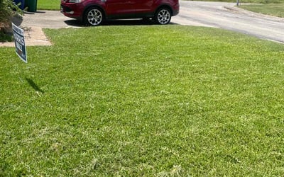 Photo of Chendrell T.'s yard after getting lawn care in Poteet, TX