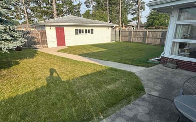 Photo of Deborah K.'s yard after getting lawn care in Hastings, MN