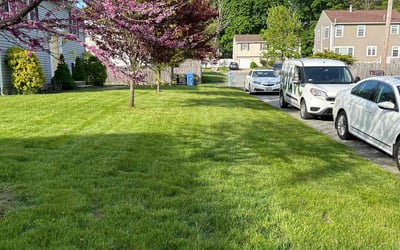 Photo of Jen B.'s yard after getting lawn care in Cumberland, RI