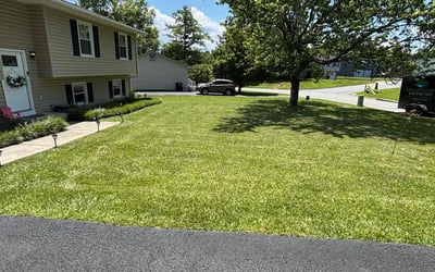 Photo of Justin B.'s yard after getting lawn care in Roanoke, VA