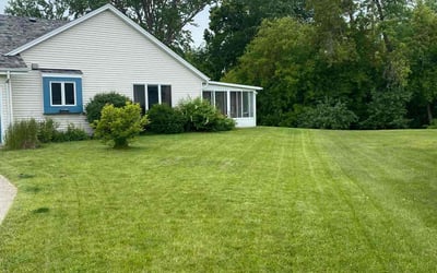 Photo of Kristian M.'s yard after getting lawn care in Glendale, WI