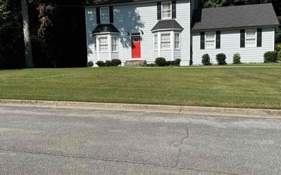 Photo of Russell K.'s yard after getting lawn care in Flowery Branch, GA