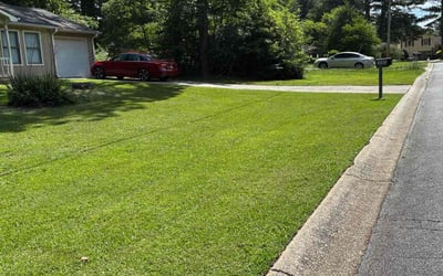 Photo of Jarrod M.'s yard after getting lawn care in Cleveland, TX