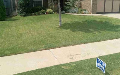 Photo of Kaleb B.'s yard after getting lawn care in Oklahoma City, OK