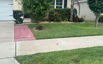 Photo of Cari P.'s yard after getting lawn care in Mims, FL