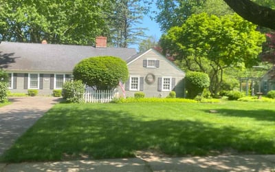 Photo of Chanara M.'s yard after getting lawn care in Bay Village, OH