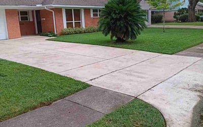 Photo of Jorge L.'s yard after getting lawn care in Sealy, TX