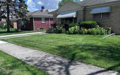 Photo of Marilyn C.'s yard after getting lawn care in Westchester, IL