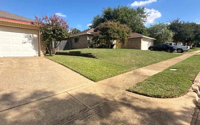 Photo of John B.'s yard after getting lawn care in Bedford, TX