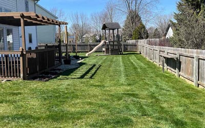 Photo of David D.'s yard after getting lawn care in Columbia City, IN