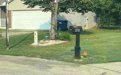 Photo of Karey O.'s yard after getting lawn care in Wright City, MO