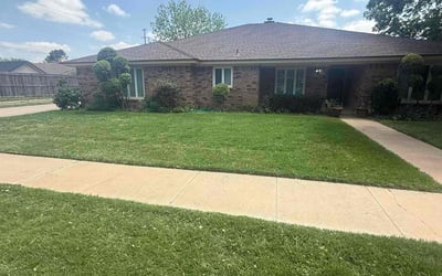 Photo of Pam C.'s yard after getting lawn care in Lubbock, TX