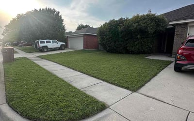 Photo of Diana M.'s yard after getting lawn care in Saginaw, TX