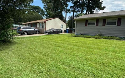 Photo of Leland L.'s yard after getting lawn care in Yorktown, VA