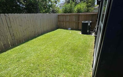 Photo of Vinodh G.'s yard after getting lawn care in Houston, TX