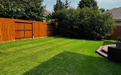 Photo of Dakota W.'s yard after getting lawn care in Lytle, TX