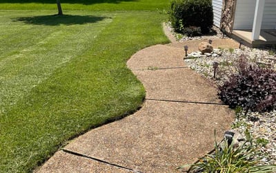 Photo of Marie T.'s yard after getting lawn care in Highland, IL