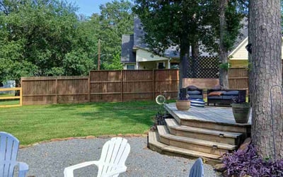 Photo of Theresa M.'s yard after getting lawn care in Crosby, TX