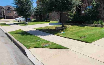Photo of Jeremy J.'s yard after getting lawn care in Fort Worth, TX