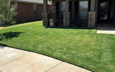 Photo of Kyle A.'s yard after getting lawn care in Lubbock, TX