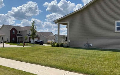 Photo of James B.'s yard after getting lawn care in Westfield, MA