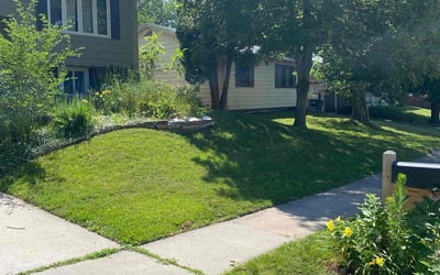 Photo of Danielle C.'s yard after getting lawn care in Bettendorf, IA