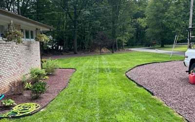 Photo of Jeremy Z.'s yard after getting lawn care in Mountain Top, PA