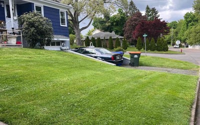 Photo of Christina T.'s yard after getting lawn care in Wallingford, CT