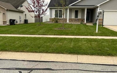 Photo of Brea S.'s yard after getting lawn care in Columbia City, IN