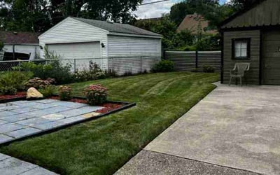 Photo of Amy E.'s yard after getting lawn care in Detroit, MI