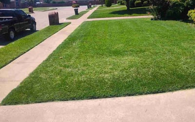 Photo of Jonathan M.'s yard after getting lawn care in Dallas, NC
