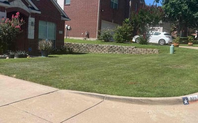 Photo of Addie G.'s yard after getting lawn care in Hurst, TX