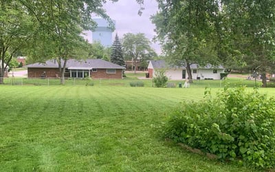 Photo of Angela L.'s yard after getting lawn care in Niagara Falls, NY