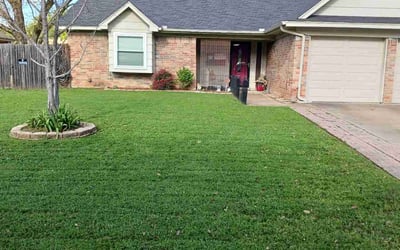Photo of Greg w.'s yard after getting lawn care in Benbrook, TX