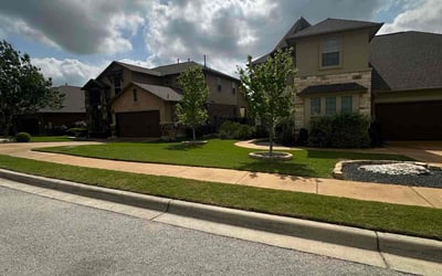 Photo of Cindy H.'s yard after getting lawn care in Leander, TX
