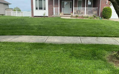 Photo of Jerykah T.'s yard after getting lawn care in Griffith, IN