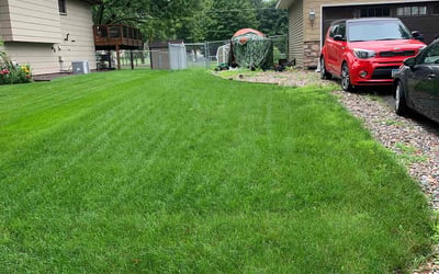 Photo of Ahmed A.'s yard after getting lawn care in Rosemount, MN