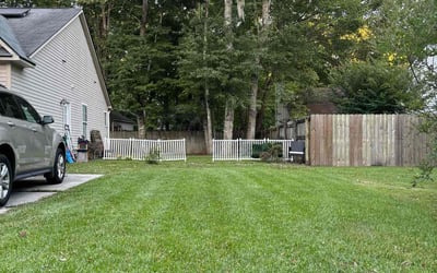 Photo of April F.'s yard after getting lawn care in Tiverton, RI